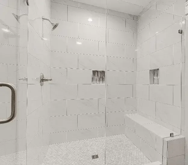Tub converted to a walk in shower in Delaware home