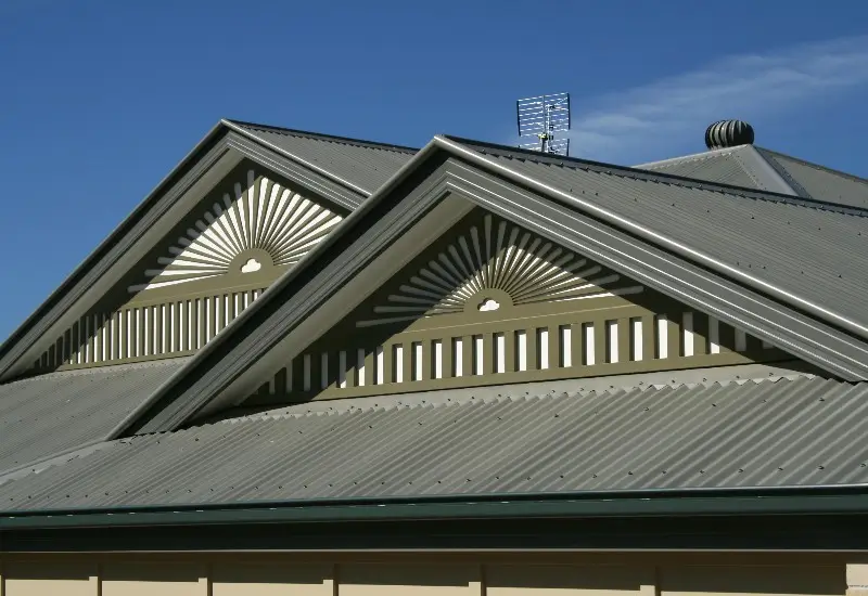 Newly installed metal roof in Maryland home