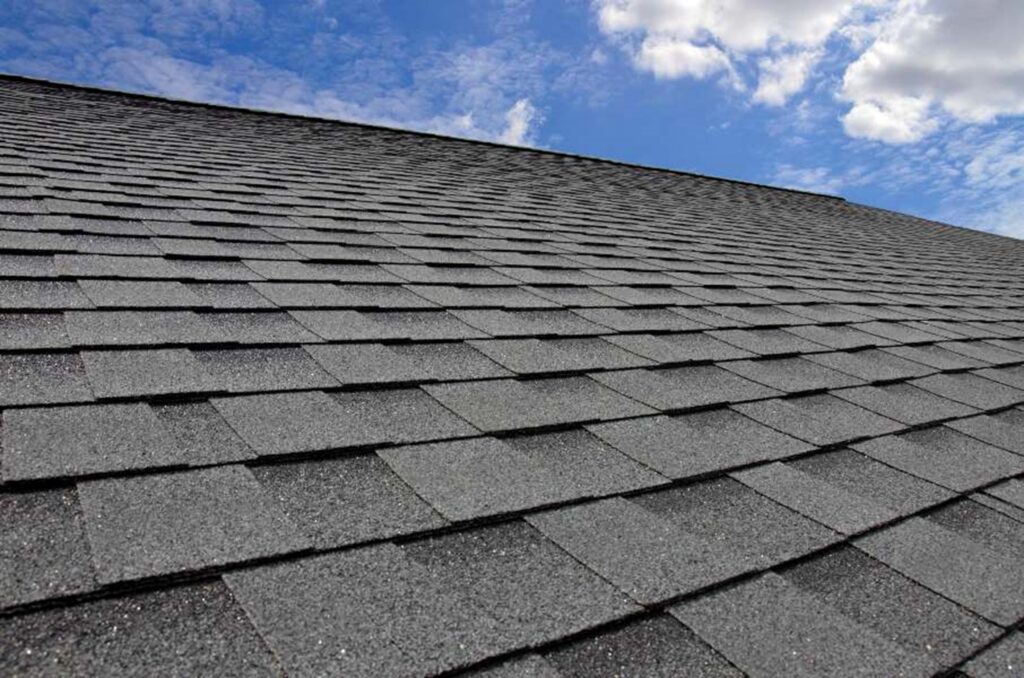 A close-up of a roof